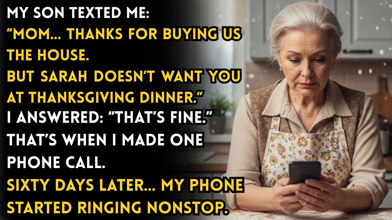 My Son Said: “Mom, Thanks for Buying Us a House… But Don’t Come to Thanksgiving.”