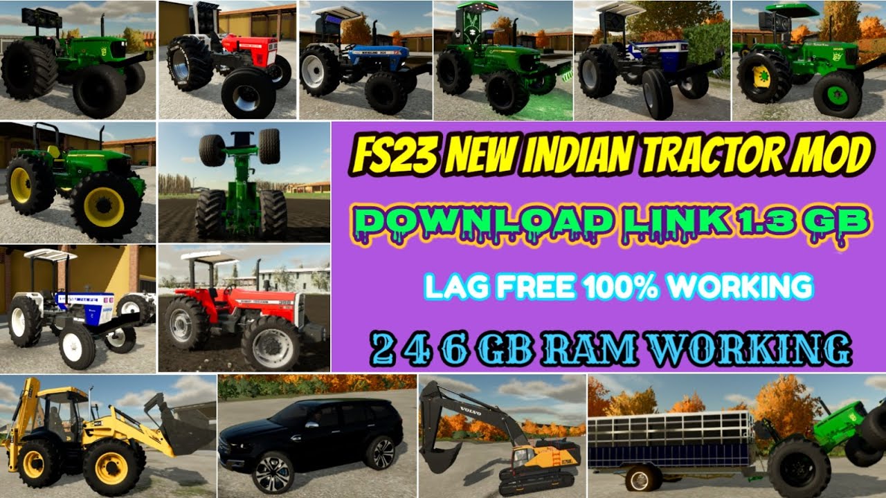 fs23 new indian tractor mod // New tractors 🚜 // download link #fs23