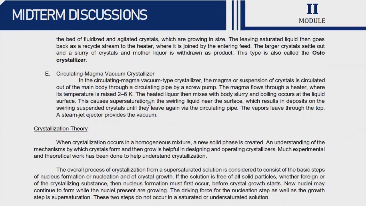 Crystallization - Part 1/3: Introduction