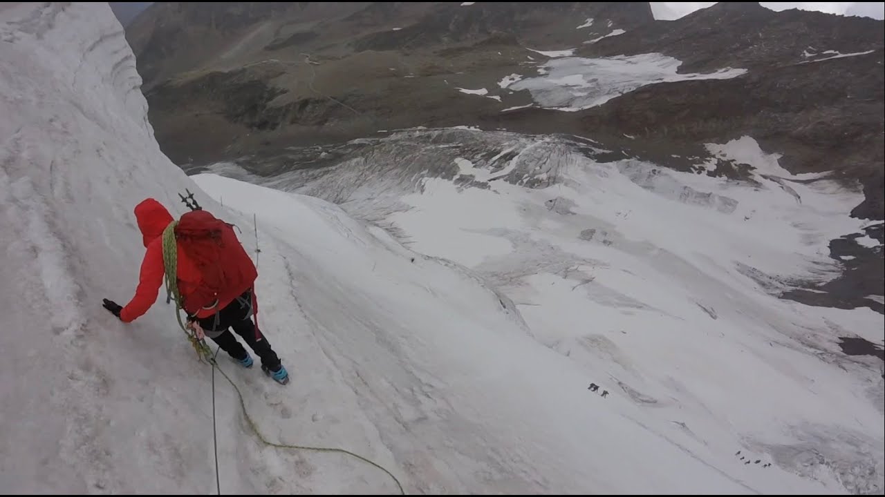 Subida al Weissmies (4035 metros) desde Hohsaas | Tormenta, granizo y.. ¿saltando grietas glaciares?