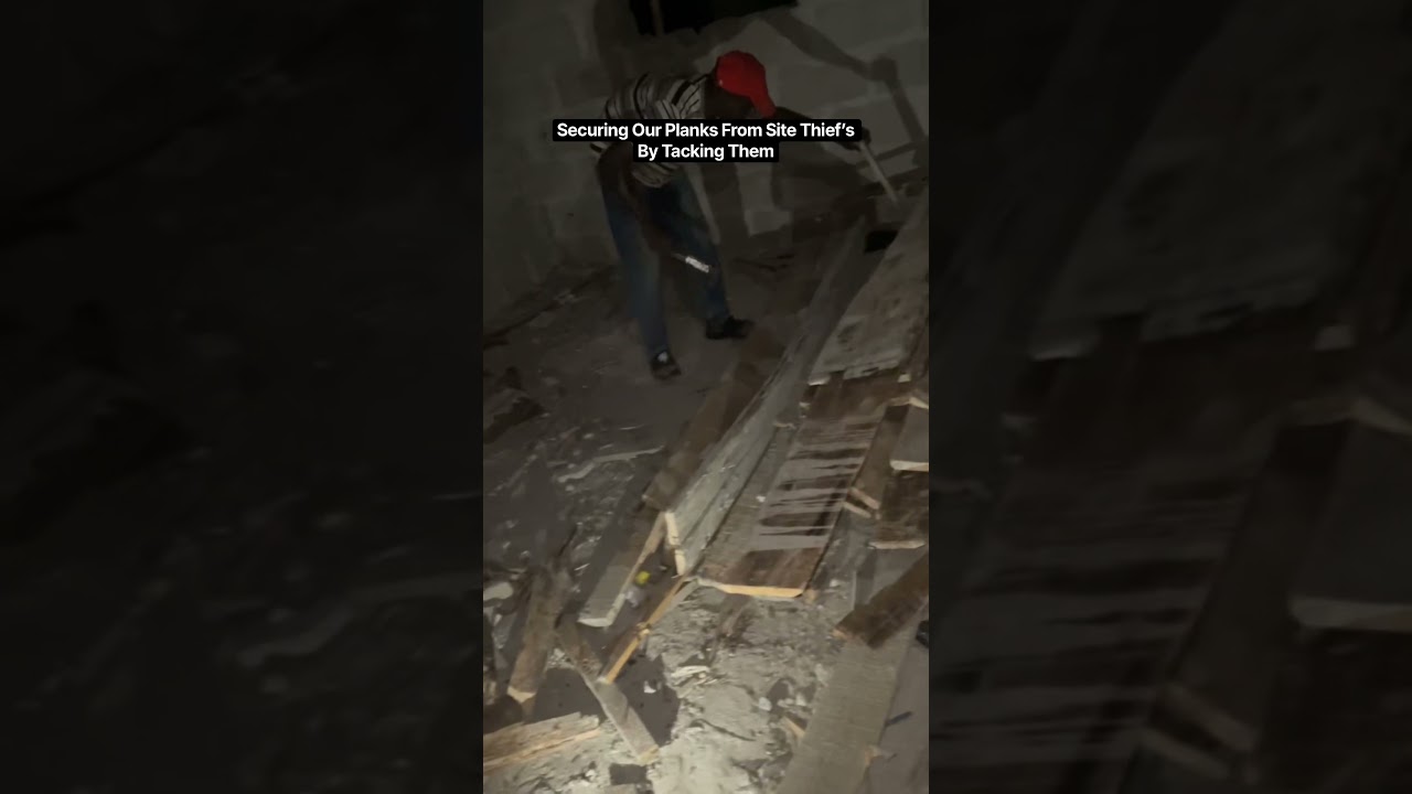 This is how we secure our planks from theft #construction #site #security #mmp