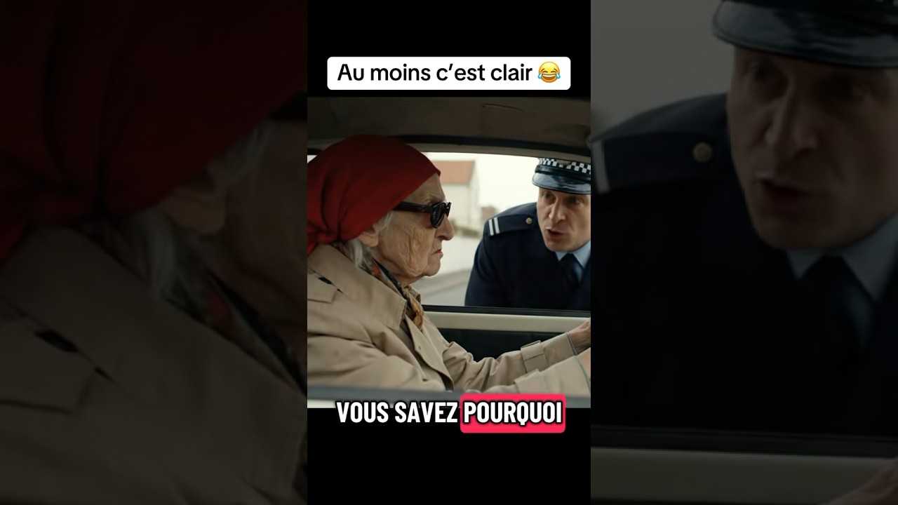 Mamie Gis&egrave;le se fait contr&ocirc;ler par la police #humour #france #blague #ai #drole #police