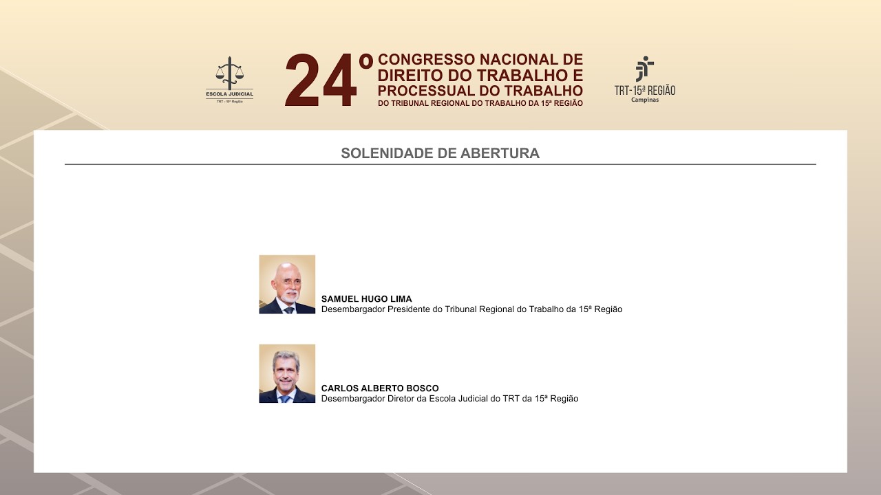 24º Congresso Nacional 2024 - Solenidade de Abertura e Conferência de Abertura (Com Acessibilidade)
