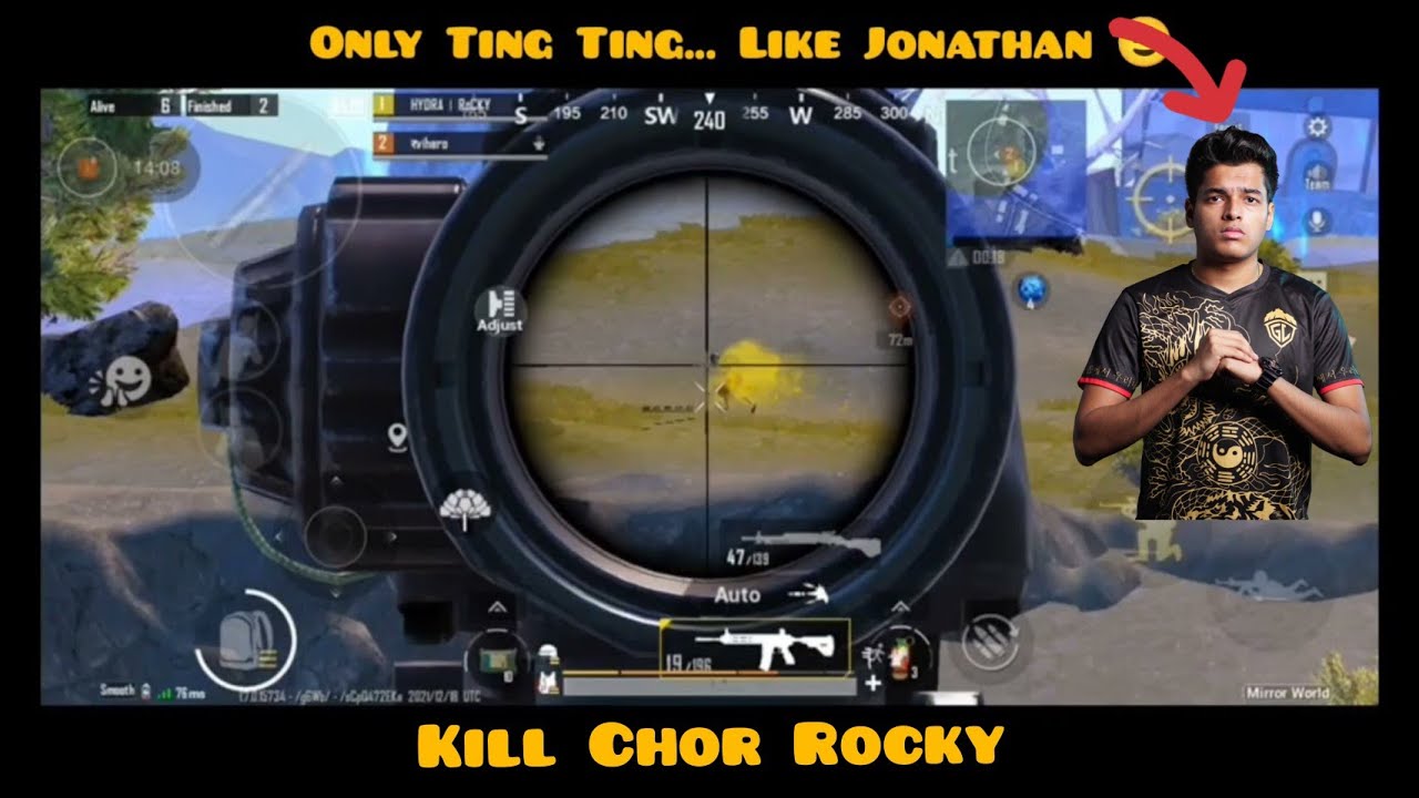 Bgmi 6x sensitivity /jonathan Jonathan 6x Spray /jonathan gaming /God Or Wot / M416/Kill chor Rocky