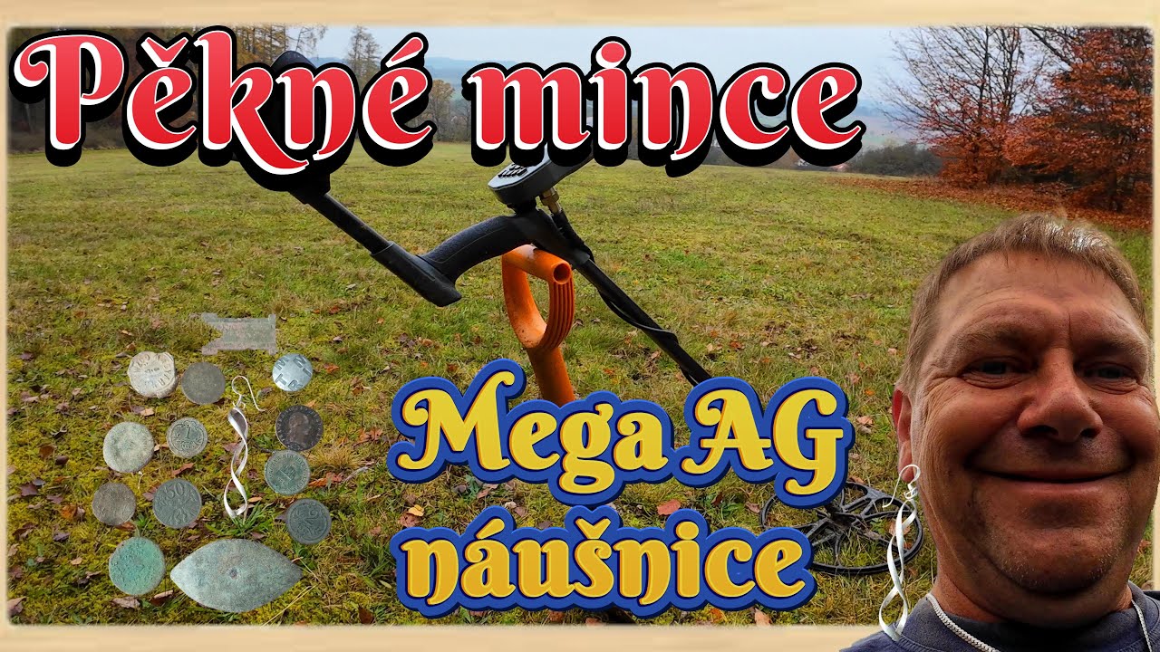 Mega stříbrná náušnice a pěkné mince 