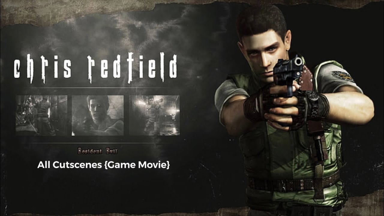 Resident Evil HD Remaster - All Cutscenes {Game Movie} (Chris Redfield Story)