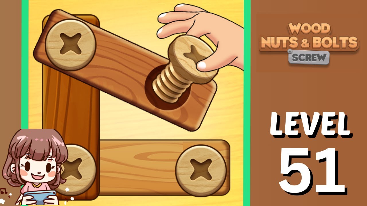 Wood Nuts and Bolts Screw Level 51 Solution Walkthrough ⚙️🧩