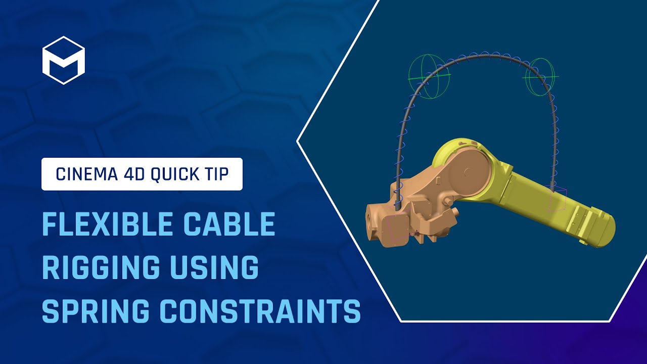 #C4DQuickTip 120: Гибкий тросовый монтаж с использованием пружинных ограничений в Cinema 4D