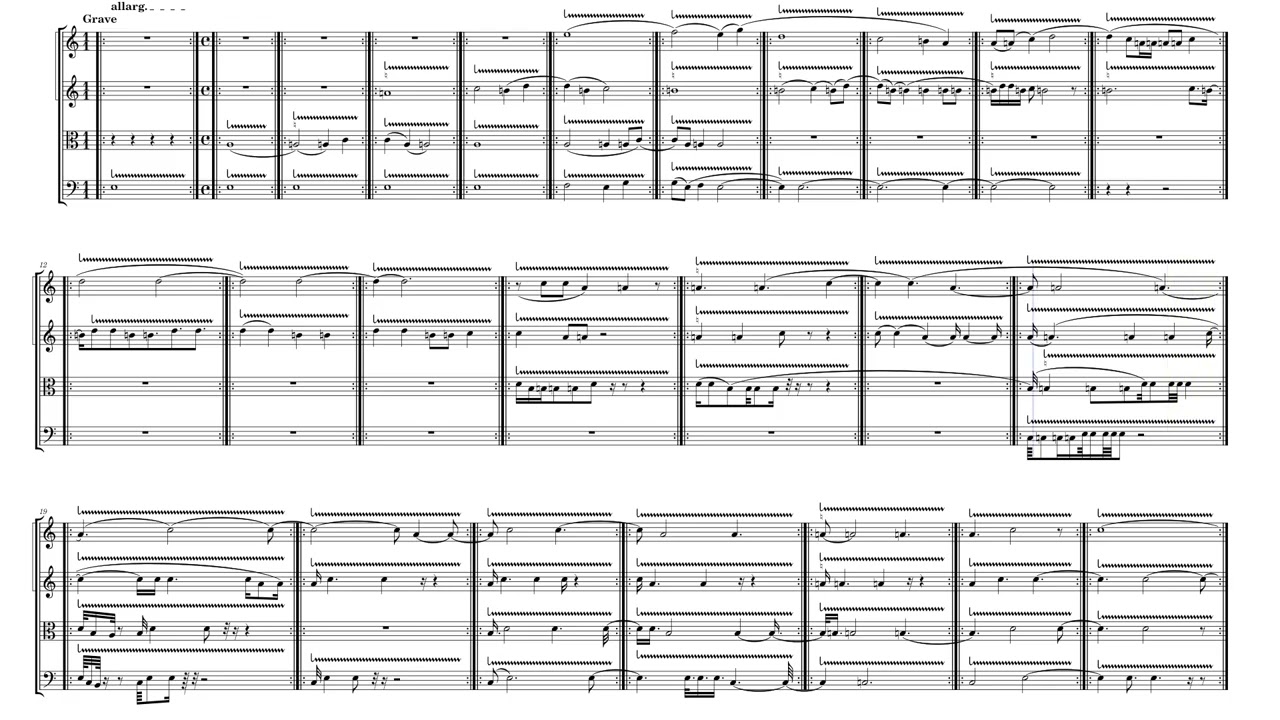 Quarteto para cordas n.7,  1o movimento,  música de Robert Haeberlin