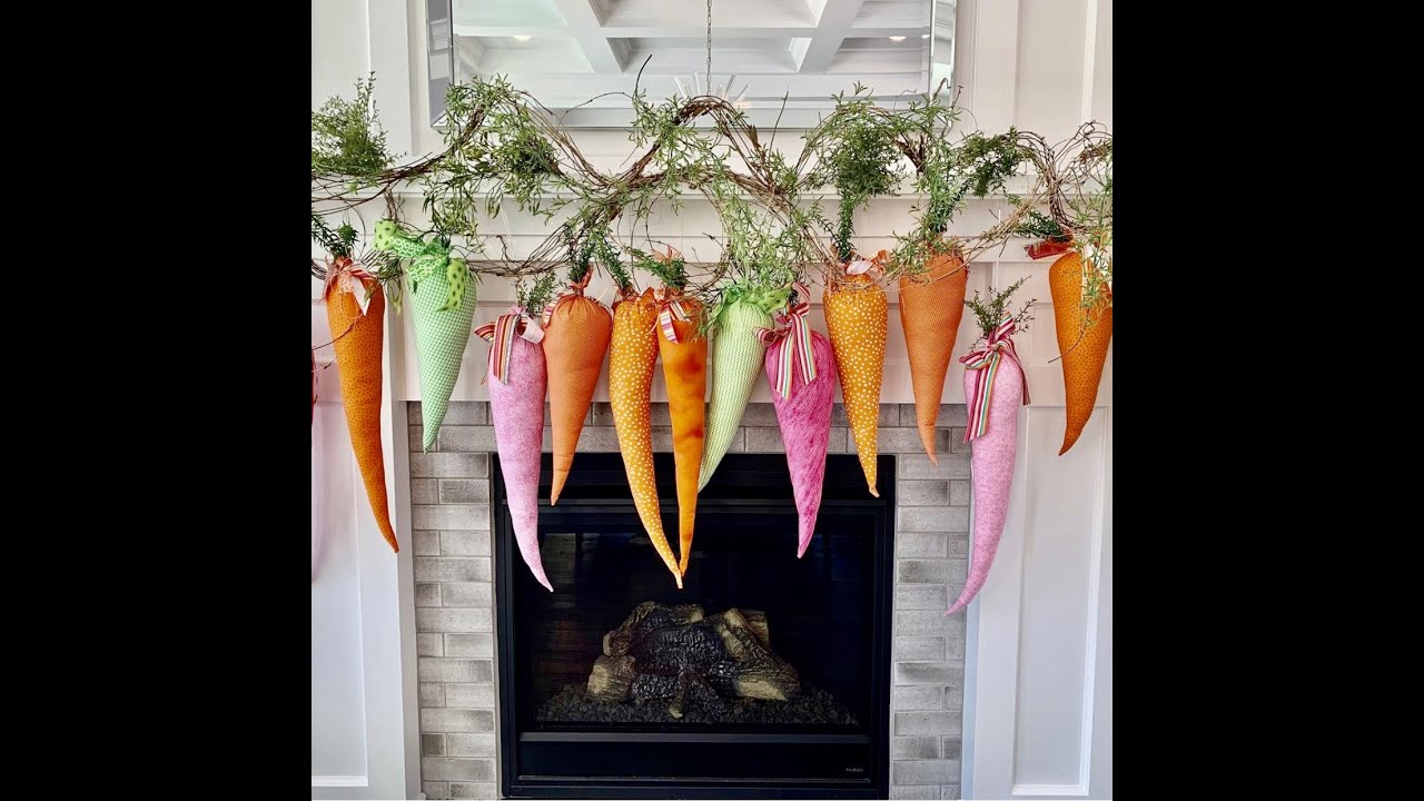 How to hang my fabric carrots