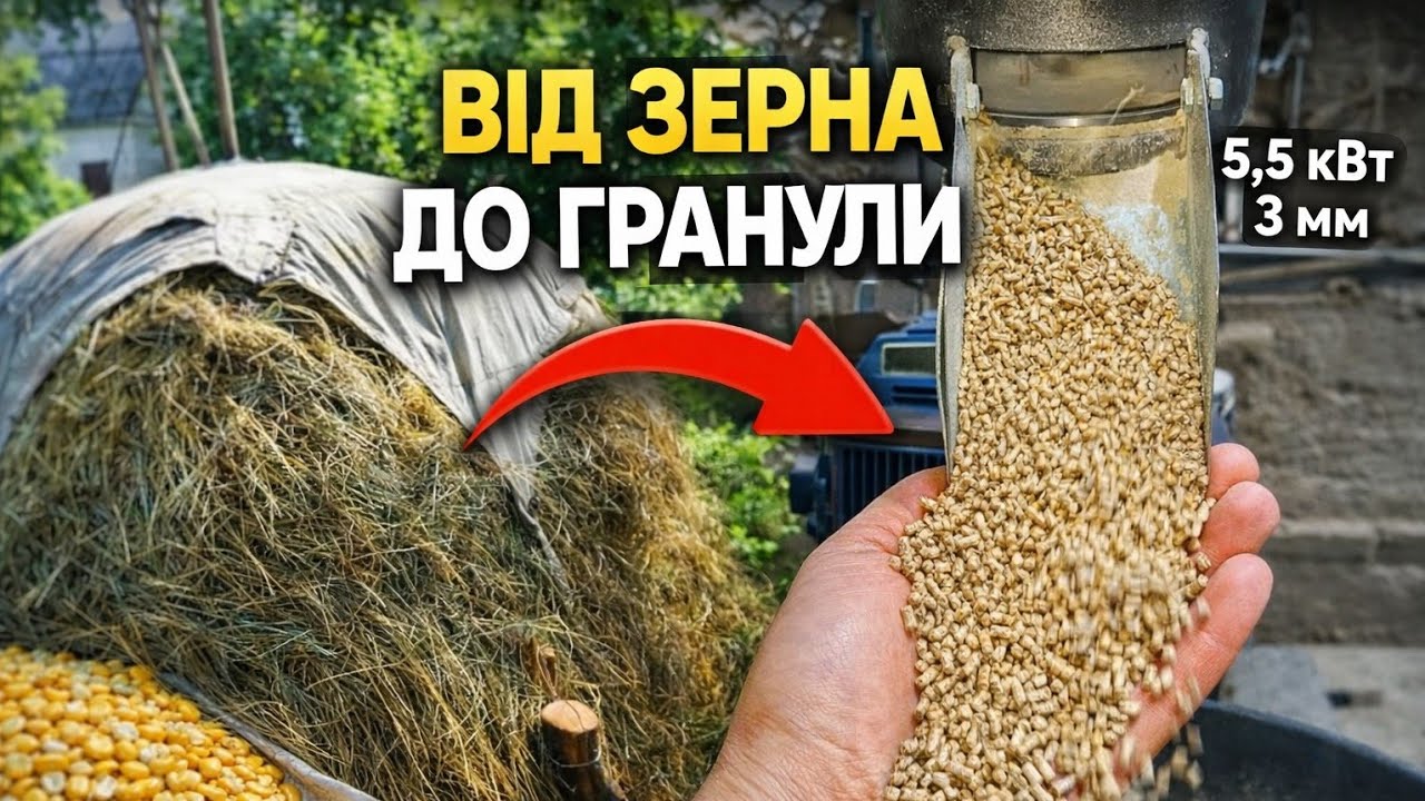 Грануляція корму від А до Я 🔥 Реальний процес гранулятор 5,5 кВт (3 мм)