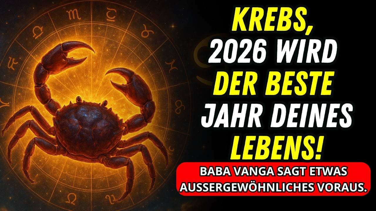 Krebs, 2026 wird das beste Jahr Ihres Lebens! Baba Vanga erklärt Ihnen warum.