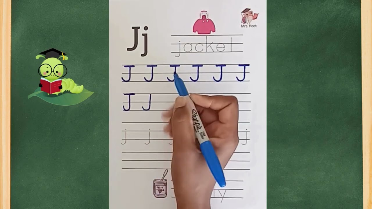 Letter J Tracing ✏️ Learn Uppercase & Lowercase J | Handwriting Practice for Kids