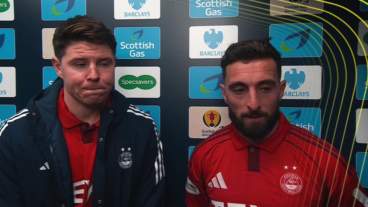 Graeme Shinnie and Kevin Nisbet speak after scoring in Aberdeen's knockout win over Motherwell