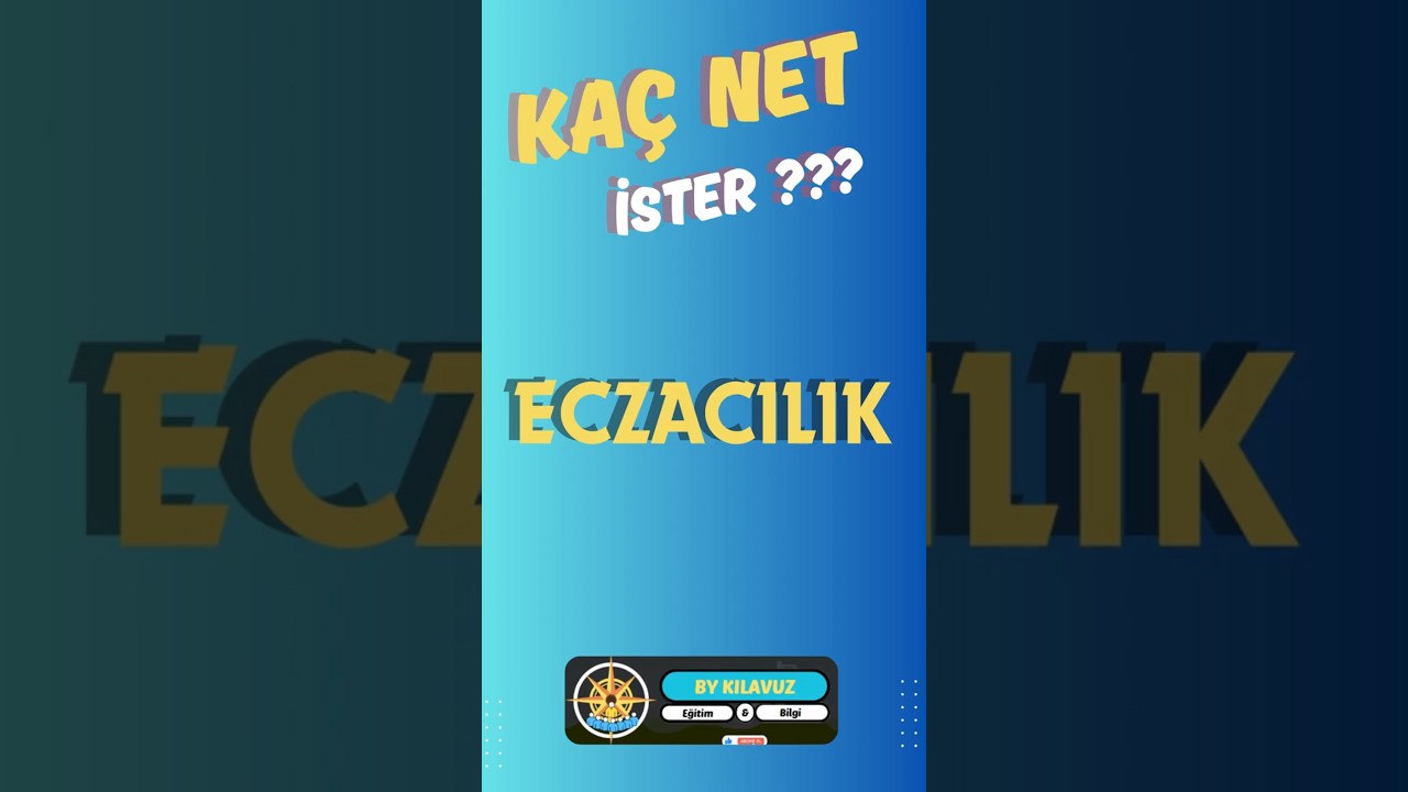 ECZACILIK KA&Ccedil; NET İSTER #eğitim #rehberlik