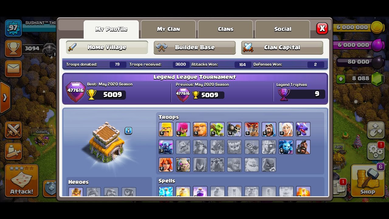 Base Visiting+TH8 Legend League Live Road To 500 Subscribers #marathi Hindi #clashofclans