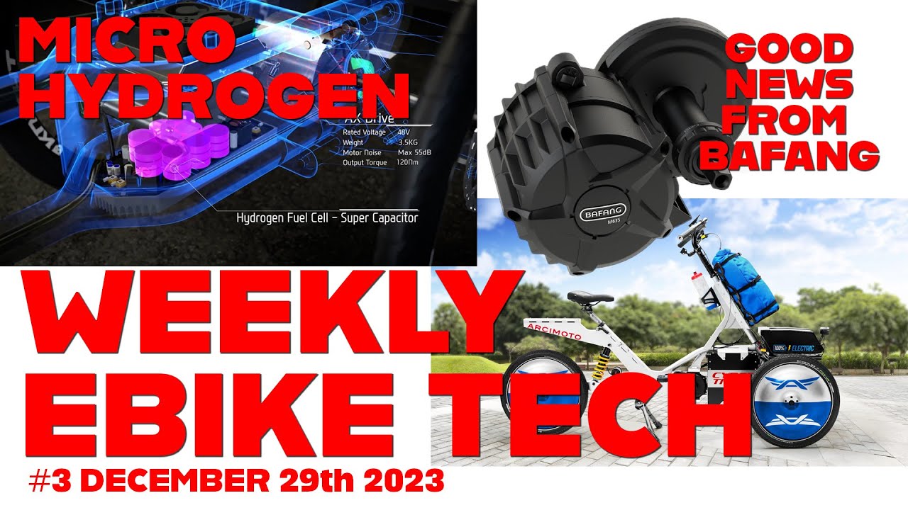 Weekly E Bike Tech chat - December 29th 2023 - 3 Wheel Tilting E Trike & Micro Hydrogen Propulsion