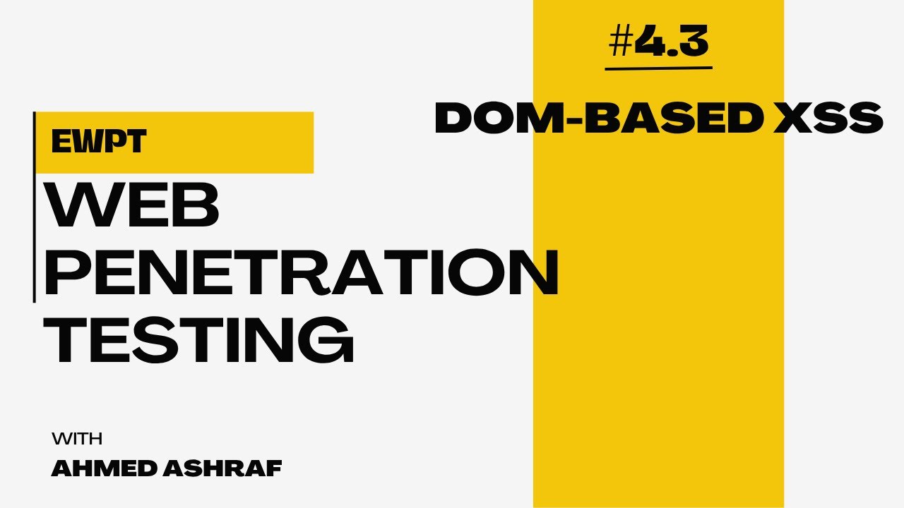 eWPT course |4.3 Dom-Based XSS