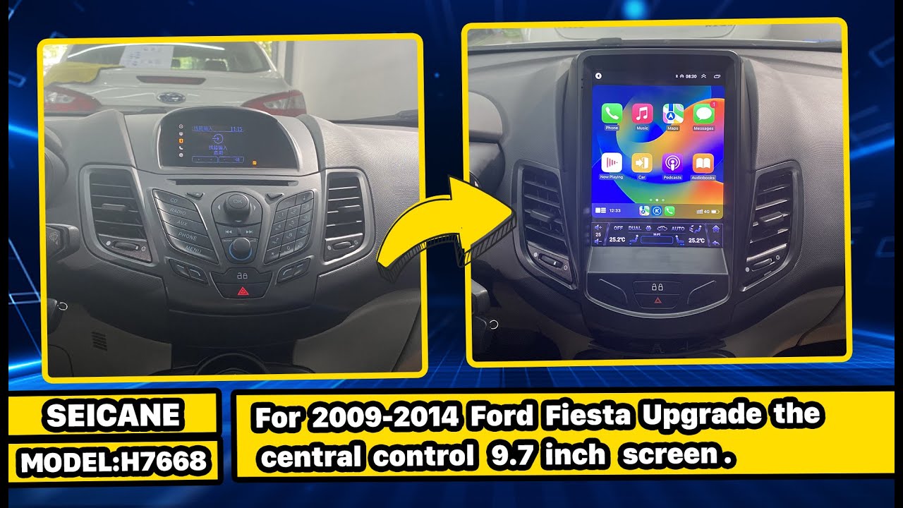 How to removal original radio & install carplay HD touchscreen for Ford Fiesta 2009 -2012 2013 2014?