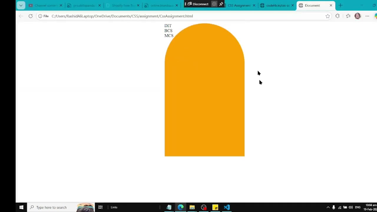 Css Assigment 03 Curve shape