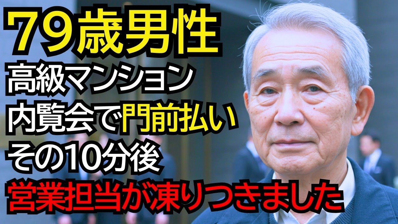 高級マンションの内覧会で「あなたが来る場所じゃない」と追い返された老夫婦。その10分後、不動産営業担当が凍りつきました