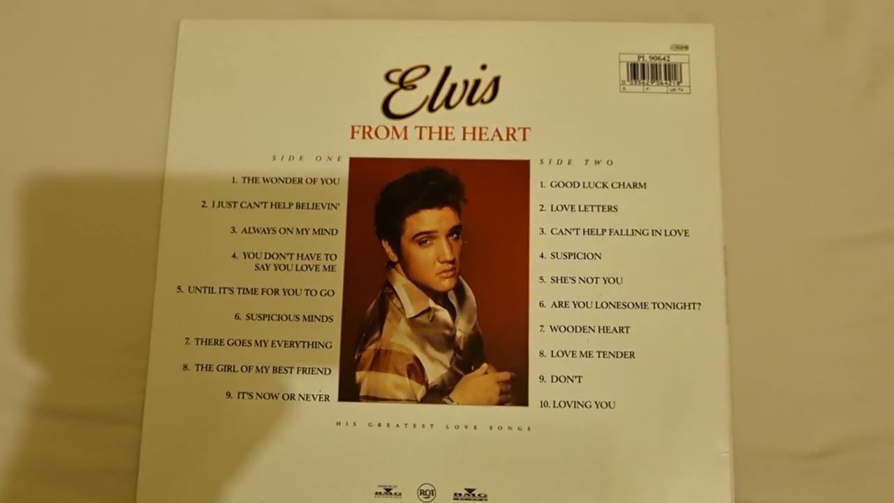 Elvis Presley 'From The Heart' His Greatest Love Songs 1992 vinyl review.