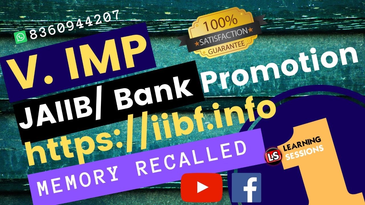 Bank Promotion Video | Memory Recalled Questions JAIIB Exam | Previous Year Questions