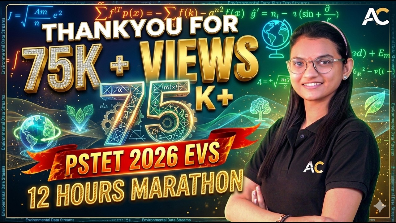 Pstet 2026 | Special 12 Hours Evs Marathon | Rapid Fire Revision With Ishika Mam