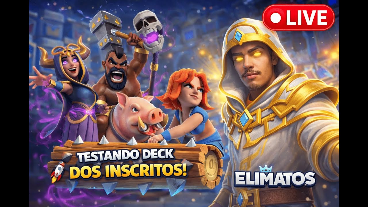 🔥 LIVE AO VIVO – TESTANDO DECKS NO CLASH ROYALE! 🔥#clashroyale