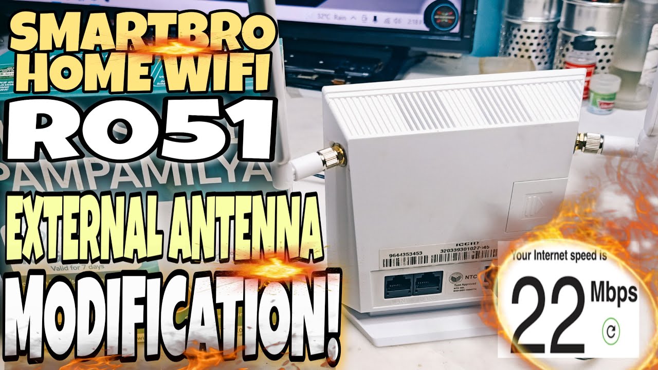 Smartbro home wifi R051 external antenna installation | Modified antenna | Upgrade 2022