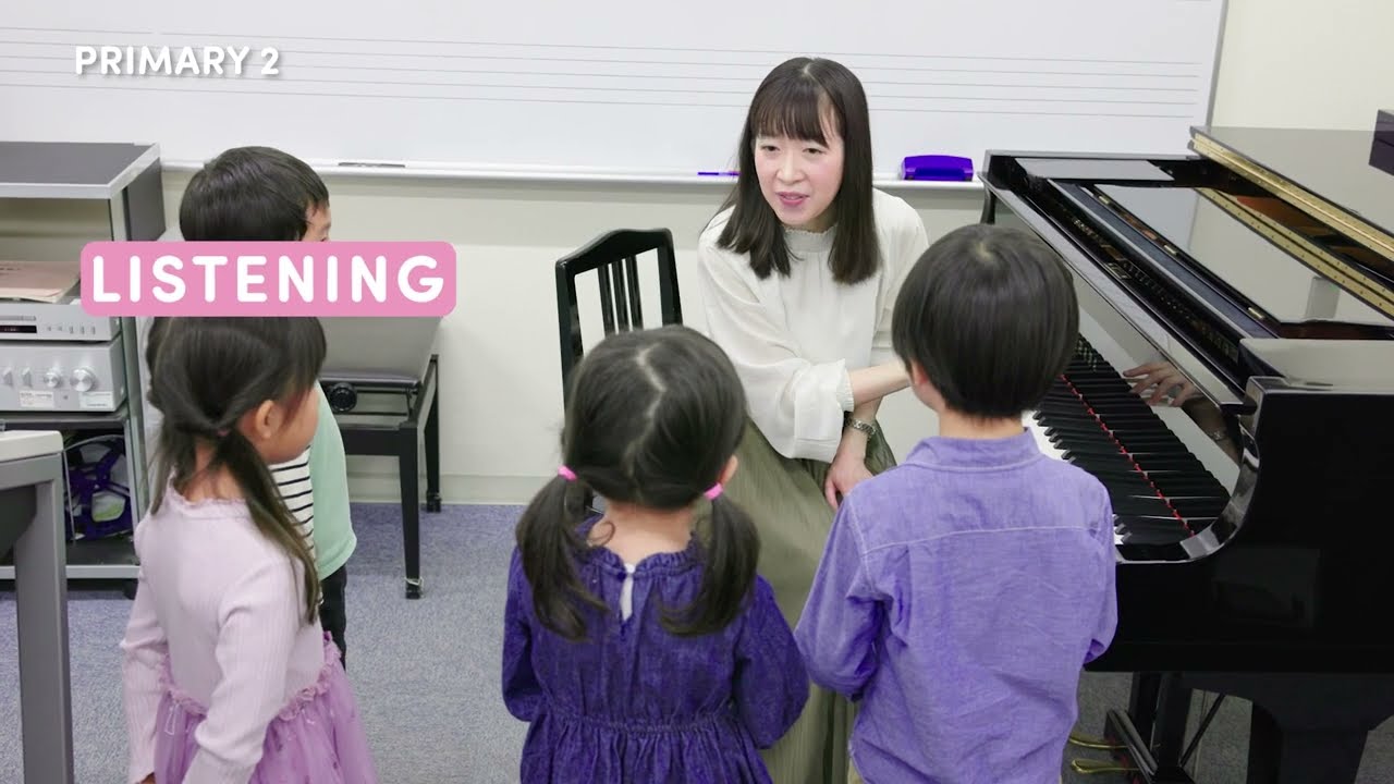 Welcome to the little tour of Yamaha's "NEW PRIMARY 2 and 3" course for 4 to 5-year-old children!