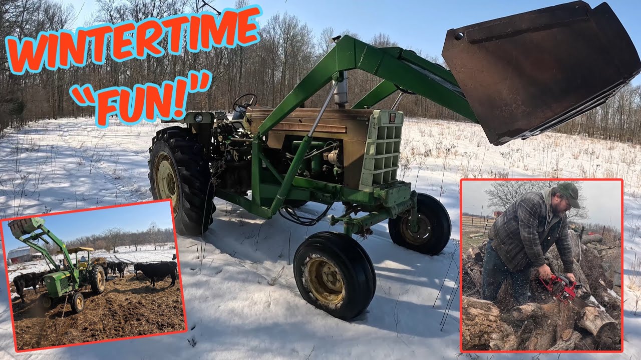 Wintertime “fun”: Getting Stuck and sawing wood