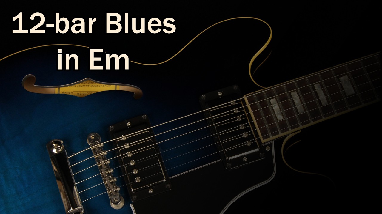 12-bar Blues in Em - Slow Blues Guitar Backing Track for Practice