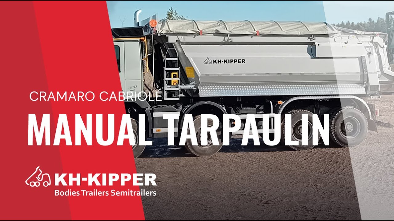 Manual tarpaulin Cramaro Cabriole on W1U 1-way tipper