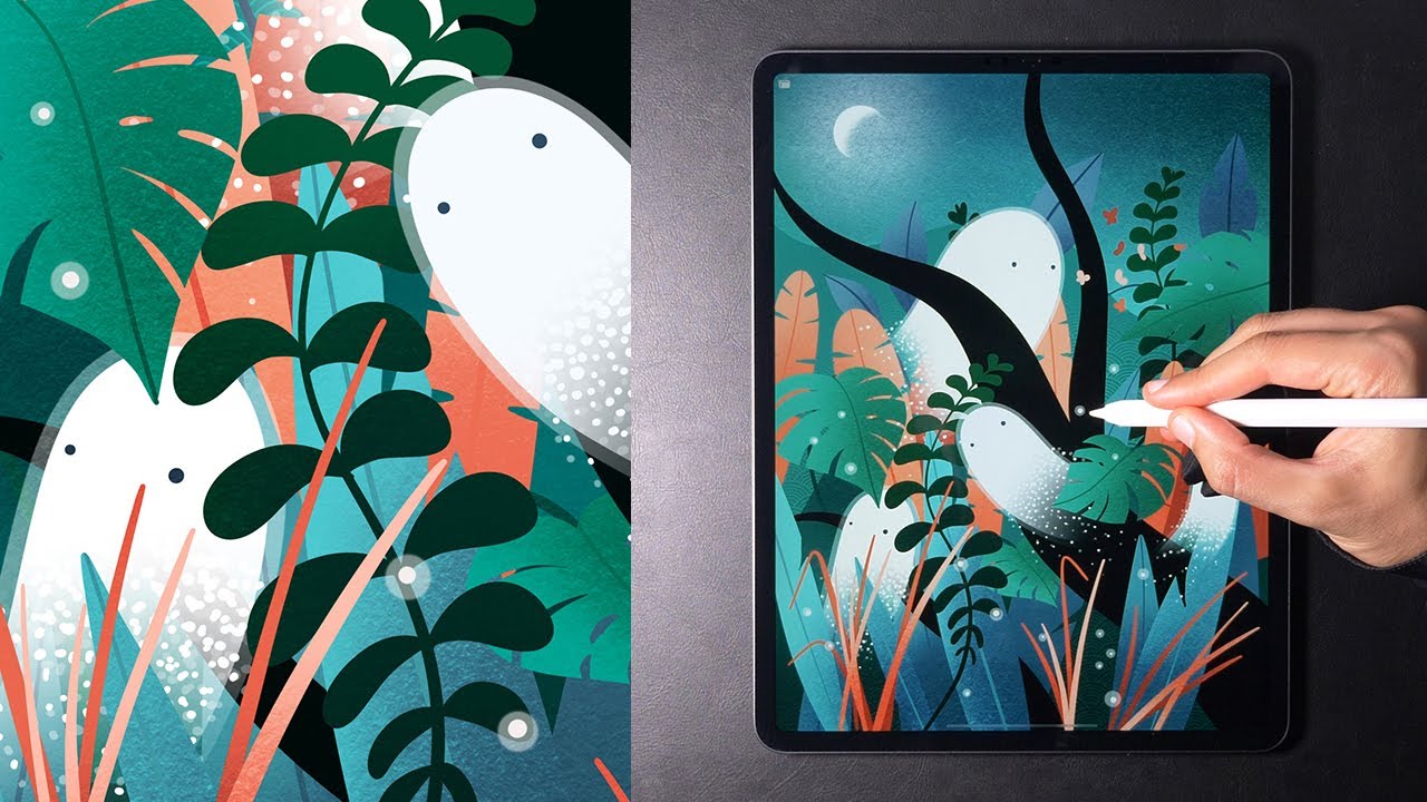 Forest Ghosts | Digital Art with Procreate