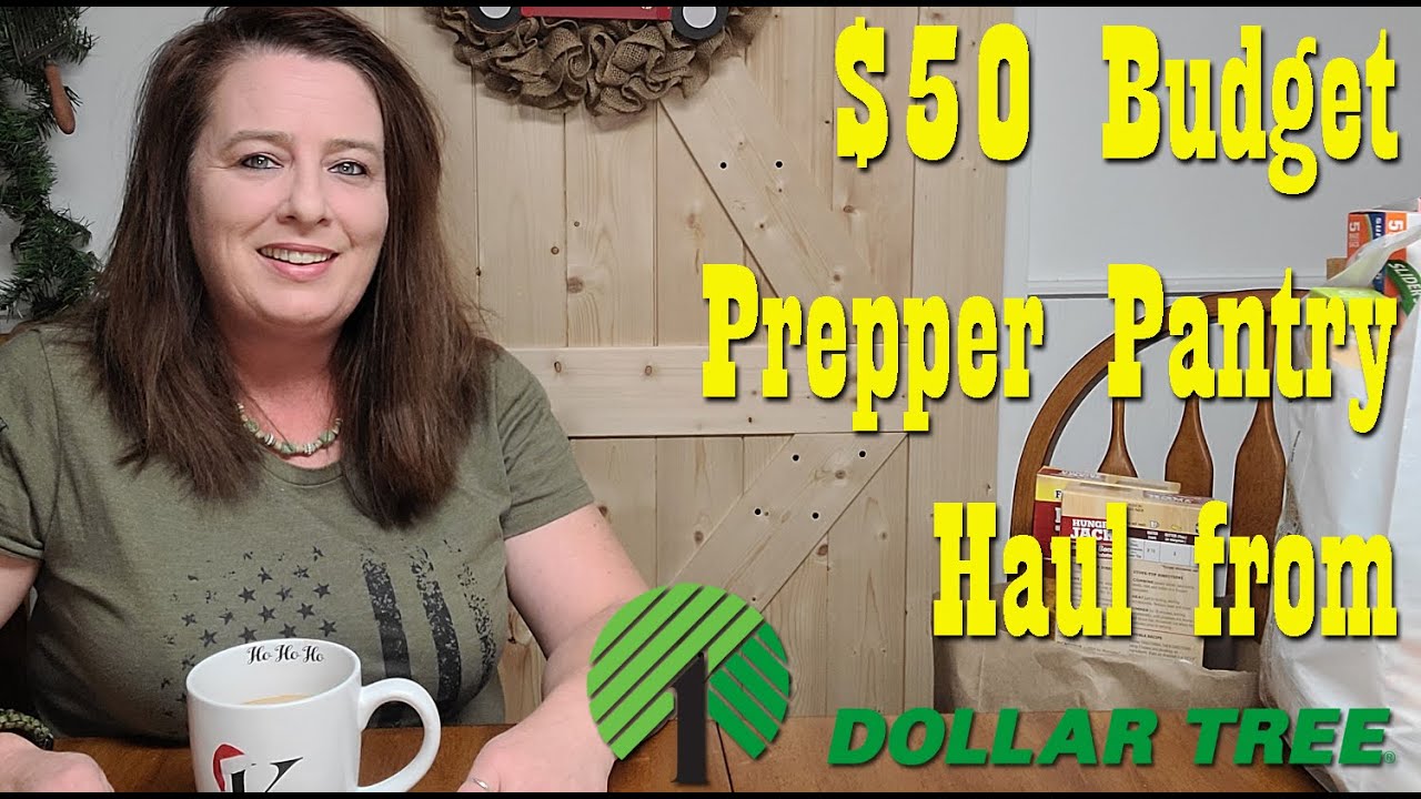 $50 Budget Prepper Pantry Haul from Dollar Tree ~ STOCK UP