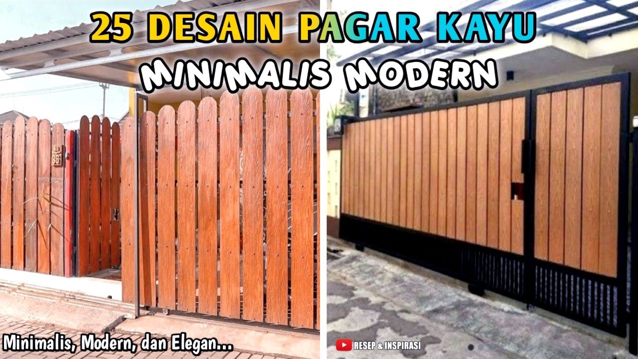 25 DESAIN PAGAR KAYU MINIMALIS MODERN