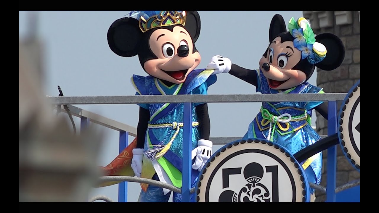 【激カワ】ミニーさんにツマミ出されて太鼓に隠れるミッキーさんｗ（雅涼群舞2015 TDL）