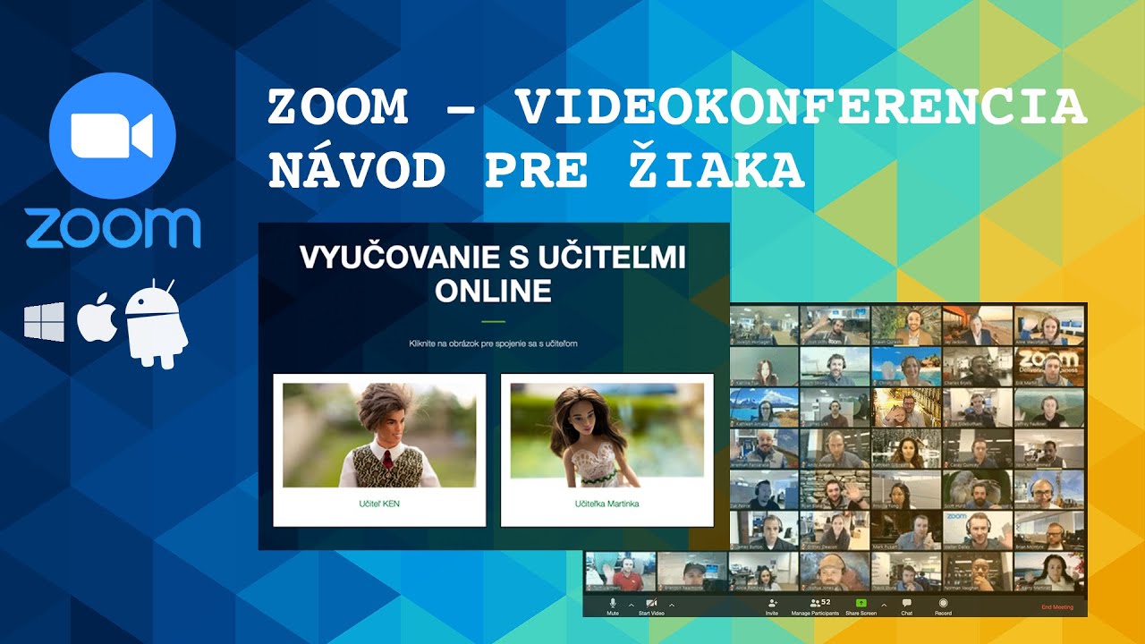 #02 Zoom videokonferencia - návod pre žiaka - krok za krokom - step by step tutorial aplikace