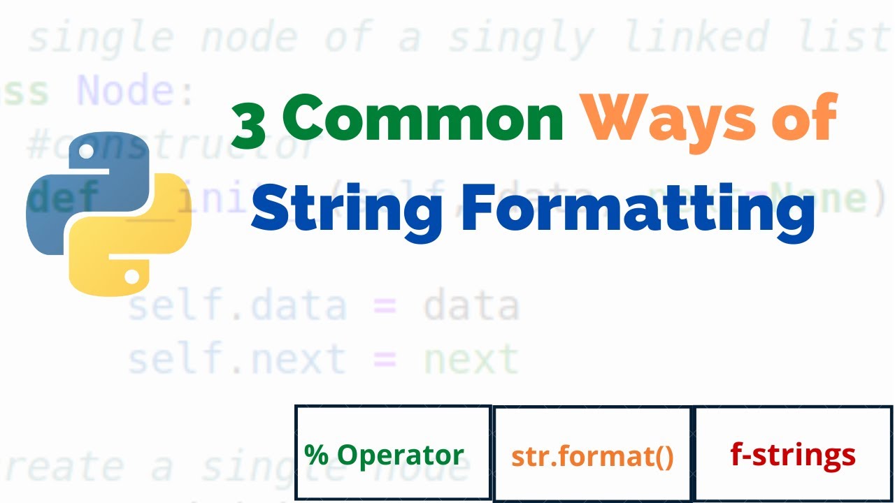 String Formatting in Python