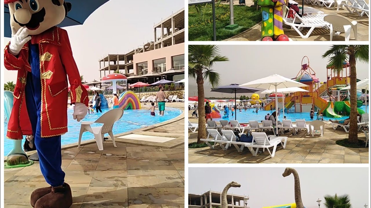 Vlog ⛱️⛱️دوزنا نهار زوين في أكوا بارك بني ملال(DINO LAND)