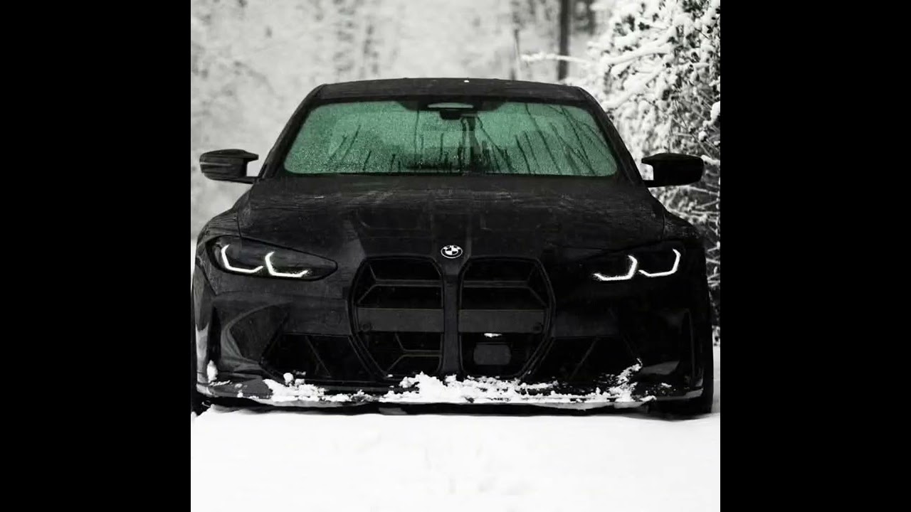 “Beast in the Snow ❄️ | Black BMW M Power on Icy Roads 