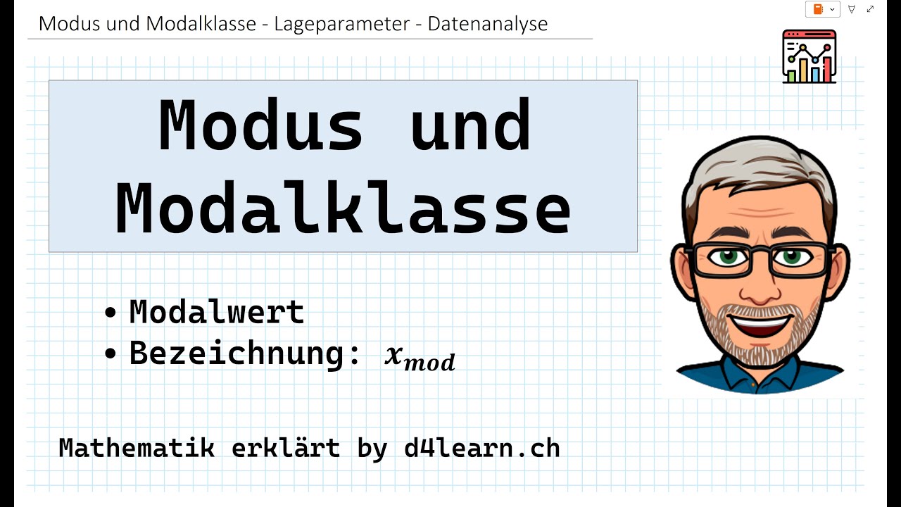 Modus und Modalklasse - Lageparameter - Datenanalyse | by d4learn.ch