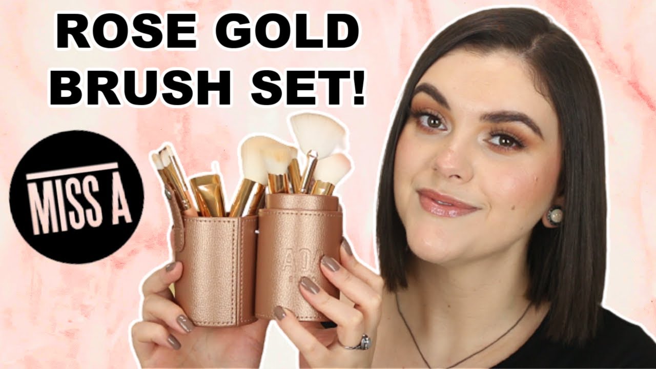 NEW SHOP MISS A ROSE GOLD BRUSH SET REVIEW!