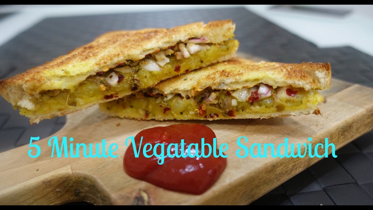 Vegetable Sandwich - 5 minute Recipe | Leftover Vegetable Sandwich | Easy & Quick Lunch Recipe