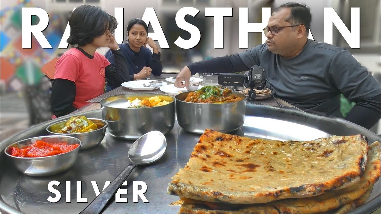 Rajasthani Food: Bejar Roti, Aloo Pyaaz, Boondi Raita in Mahaveer Rabri Bhandar, Jaipur