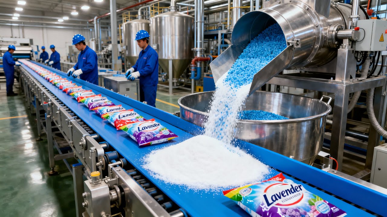 Inside a Modern Laundry Detergent Lavender Factory | How Lavender Detergent Is Made (Full Process)