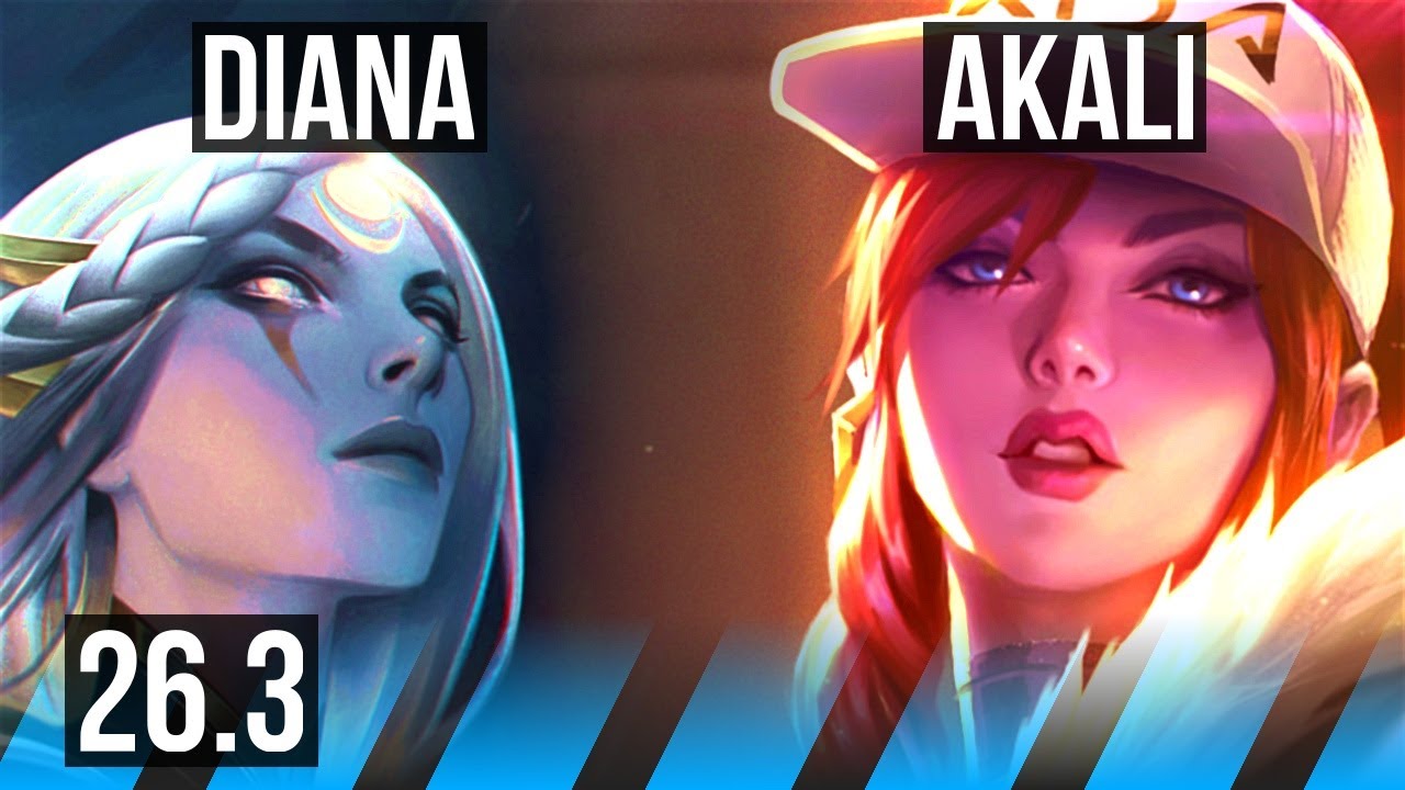 DIANA vs AKALI (MID) | EUW Master | 26.3