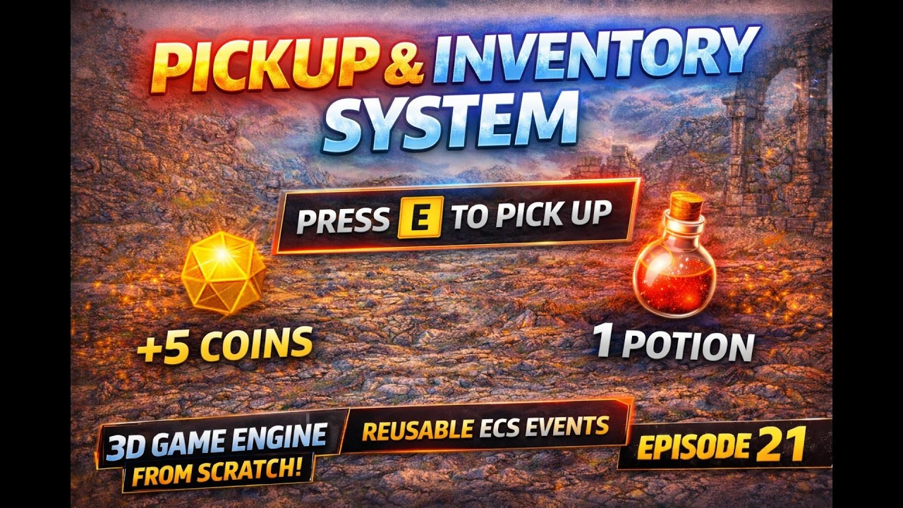 Build a Pickup & Inventory System in ECS (Press E to Pick Up) | Ep 21