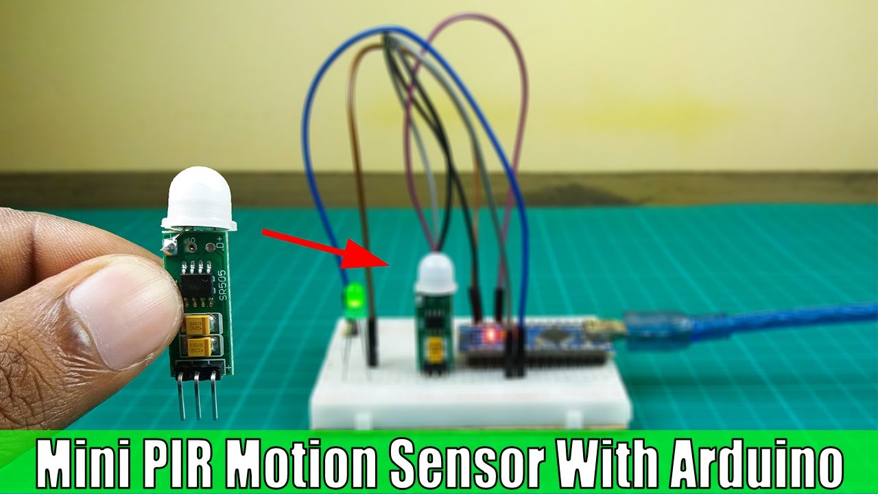 How to use Mini PIR motion sensor module with Arduino | SR505